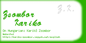 zsombor kariko business card