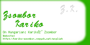 zsombor kariko business card